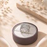 Cross-Over Stones Lined Twist Ring