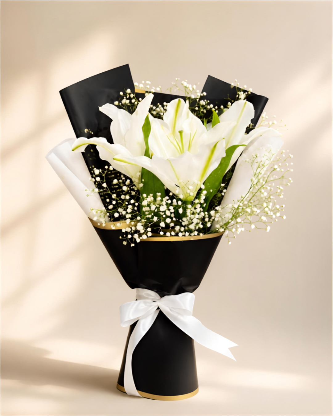 White Elegance Lily Bouquet